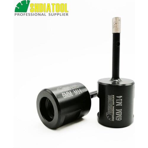 SHDIATOOL 2pcs Diamond Welded Drilling Core Bits (Wet) M14 thread for drilling granite and marbel hole saw