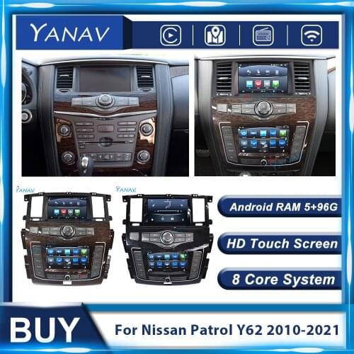 Android 10.0 Dual Screen New Car Stereo DVD Player Car Radio For infiniti QX80 Nissan Patrol Y62 2010-2020 Video GPS Navigation
