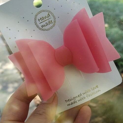 Thumbelina Jelly Bows Hairgrip Glitter Hair Bows with Clip Waterprrof Bow Hair Clip Girls Summer Hairpins Hair Accessories