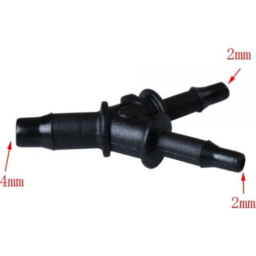 Eco solvent printer Roland Mimaki Mutoh Plastic ink hose connectors Y shape fitting 4mm turn to 2mm 20pcs black UV ink