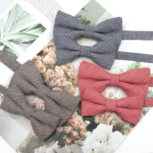 100% Cotton Solid Colorful Parent-Child Bowtie Sets Lovely Kids Pet Men Neckwear Butterfly Wedding Party Pink Bule Red Tie Gift