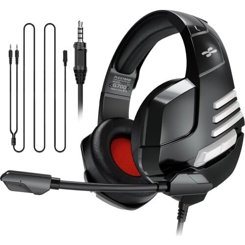 Plextone G700 Gaming Headset PC Over-Ear Gaming Headphone Surround Sound Noise Canceling Mic for PS5, PS4, Xbox Series, Xbox One