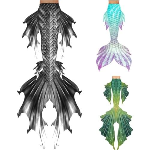 Customized HOT Black Purple HD Big Mermaid Tails Kids Adult Women Mermaid Tail Beach Mermaid Costume for Photo Shooting Costume