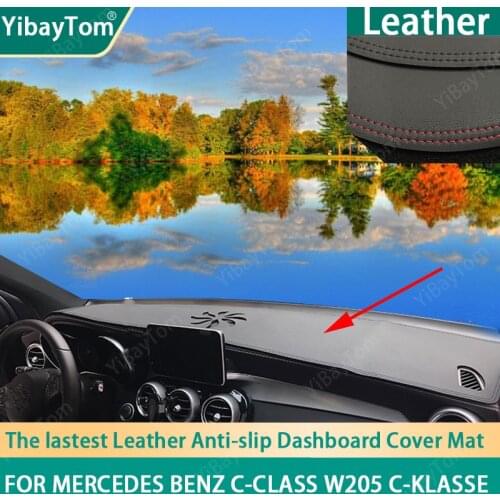 PU Leather Dashboard Anit-slip Anti-UV Cover mat For Mercedes Benz C-Class W205 C-Klasse C180 C200 C220 C250 C300 2015-2020