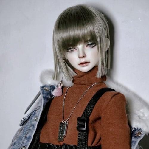 Short Doll Wig 1/3 BJD Wig forSmart Doll/DD/SD/Dollshe Doll,1/4 Msd Minifee Wig for Boy Girl Doll Accessories,Straight Doll Hair