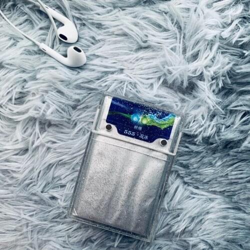 Fashion Ultra-thin Transparent Flash Cigarette Case Acrylic Portable Storage Box 20 Sticks Slim Smokes Holder For Women Gifts
