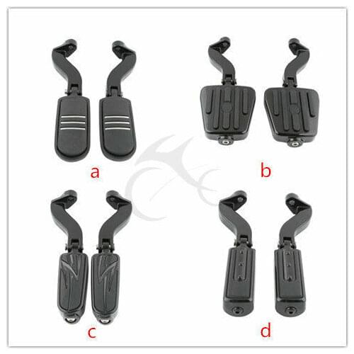 Motorcycle Foot Pegs Pedals W/ Brackets For Harley Touring FLHR FLHX FLHT FLTR 93-16 15