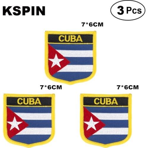 Cuba Shiled Shape flag patches national flag patches for Cothing DIY Decoration