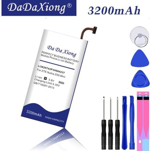 Original Da Da Xiong 3200mAh LI3820T43P3h984237 Battery for ZTE Nubia Z5S mini NX403A Cell Phone battery