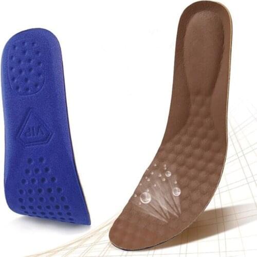 A pair Sports And Leisure Shock-absorbing Insole Cowhide Material Breathable Sweat Comfortable Insole Cropable For Man And Woman