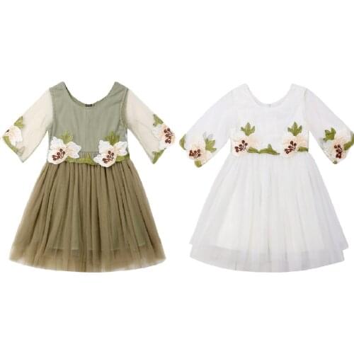 Princess Wedding Party Prom Birthday Dress Tutu Dress For Kids Baby Girl 6M-5Y Dress Party Wedding Princess Dresses Sundress