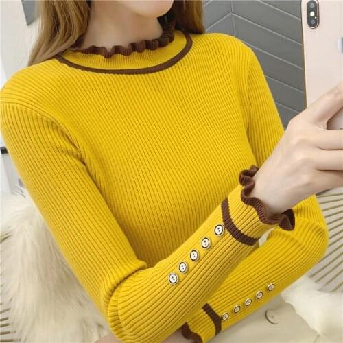 Poncho Pullover 9410 Real Shot New Thickened Elastic Button And Wood Ear For Edge Bottoming Shirt 36 -- Shelf 5, Row 3, Floor 1