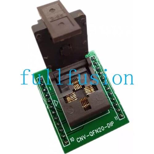 QFN20 TO DIP Programming Adapter QFN20P 0.65mm Picth IC body size 5x5mm Burn in Socket