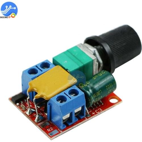 Mini 5A 3V 35V DC Speed Controller PWM Motor Adjustable Potentiometer Switch Board For LED Dimmer