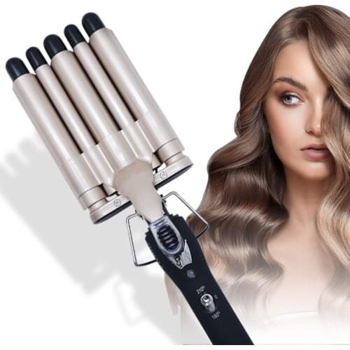 Hair Crimper Curling Iron Ceramic Crimpers Wavers Curler Wand Fast Heating five 5 Barrels Hair Waver Tools for All Types of Hair
