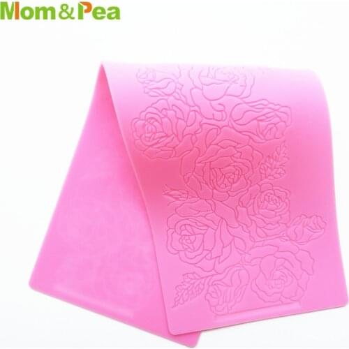 Mom&Pea GX288 Rose Silicone Lace Mold Cake Decoration Fondant Cake 3D Mold Food Grade Silicone Mould