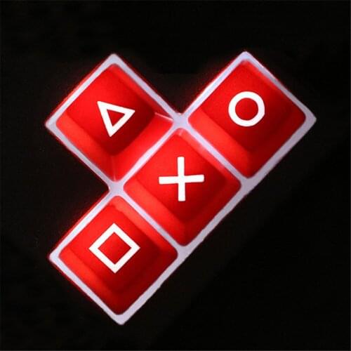 Replacement Mechanical Keyboard Keycaps Shine-Through Arrow Direction Key Caps for PSP PS4 Repair Kits