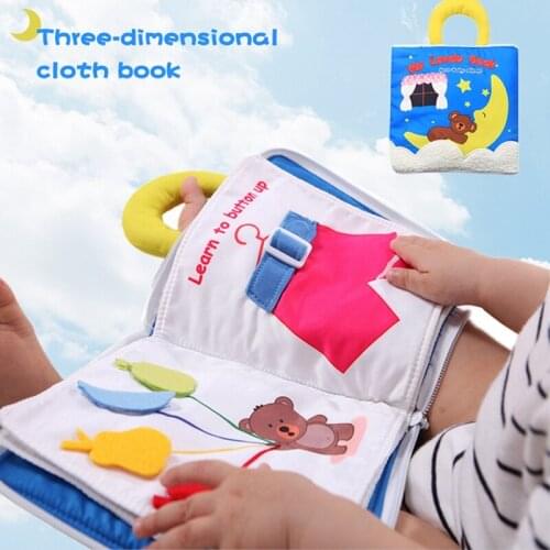 FBIL-Baby Cloth Book Soft Washable 3D Parent-Children Interactive My Lovely Book Early Educational Learning Books