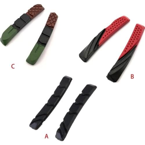 1 Pair Mountain MTB Bike Bicycle Brake Pads V-shaped Braking Holder Shoes Block U2JB