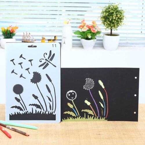 Stencil Flower Dandelion Engraving For Drawing Stencils Template Scrapbooking Painting Photo Album Decor Embossing Paper Card