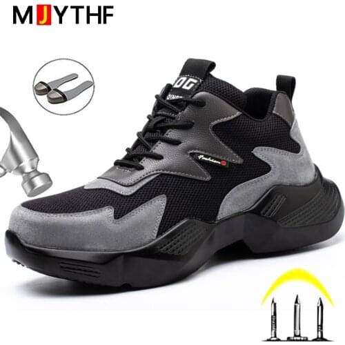 Lightweight Work Safety Boots Men Shoes Puncture-Proof Work Shoes Men Indestructible Safety Shoes Work Sneakers Dropshipping