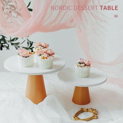 Iron Cake Stand Holder Round Pedestal Dessert Table High Tray Cupcake Display Rack Bakeware Birthday Wedding Party Decoration
