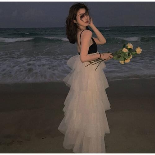 2021 Summer Spaghetti Strap Mesh Long Dresses Women Sexy Backless Beach Dress Female Bohemian Party Vestidos De Mujer Y818