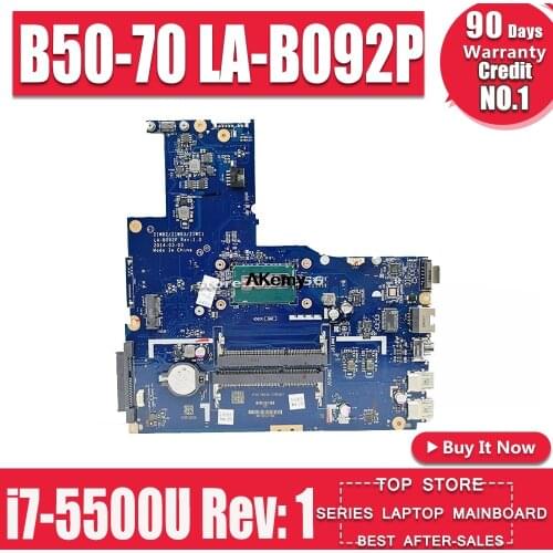 ZIWE1 / ZIWB2 / ZIWB3 LA-B092P For Lenovo B50-70 N50-70 Motherboard i7-5500U Processor LA-B092P Rev: 1 Motherboard Tests