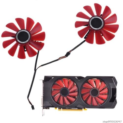 2pcs 85mm RX-570-RS RX-580-RS FD10U12S9-C Fan for XFX RX470 RX570 RS RX580 RS Video Graphics Card Cooling Fan M24 21 Wholesales