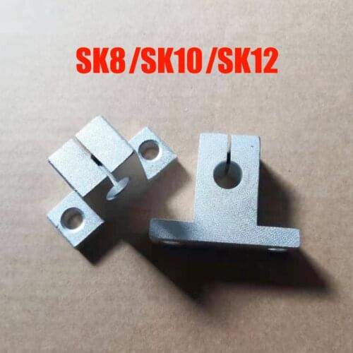 2pcs/lot SK8 SK10 SK12 linear bearing rail shaft support XYZ Table CNC Router SH8A 3D printer Parts Sliding Part Accessories Sha