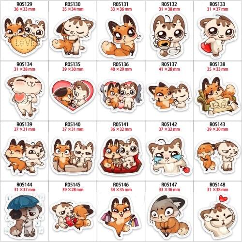 30PCS/Lot Planar Resins Kawaii Animal Cartoon for DIY Phone Decorations Accessories R0512 R0513 R0514