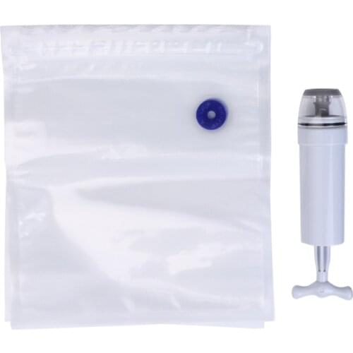 5Pcs Packaging Bag+Food Vacuum Sealer Storage Saver Hand Pump Kitchen Machine 95AC