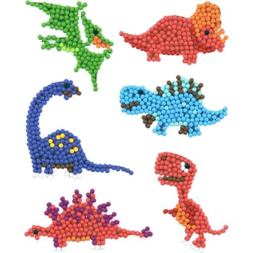 6pcs 5D DIY Full Drill Round Cartoon Girls Diamond Paintings Stick Puzzle Children Sticker Crafts Kids Gift Cup Phone Book Decor