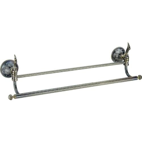 FREE SHIPPING new design antique brass double towel bar