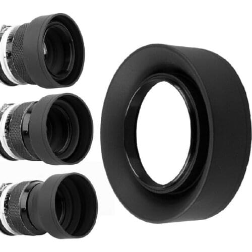 Lens Hood Rubber Collapsible Wide-Angle 3 Stage 49mm Camera Accessories Replacement Part