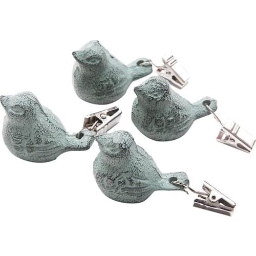 Bird Picnic Cast Iron Pendant Tablecloth Weights Windproof Clip Outdoor Picnic Blanket Sinker for Outdoor Garden Party Picnic