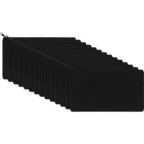 Canvas Zipper Pouch Bags Canvas Makeup Bags Pencil Case Blank DIY Craft Bags for Travel DIY Craft School(14 Pieces)