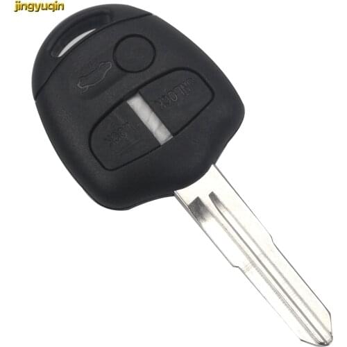 Jingyuqin 3 Buttons Remote Car Key Shell Fob for Mitsubishi Lancer Outlander Blank Uncut Right Blade Car-styling