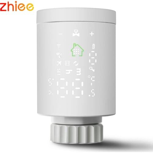 ZigBee3.0 Smart Radiator Actuator Programmable Thermostatic Radiator Valve Temperature Controller Voice Control via Alexa