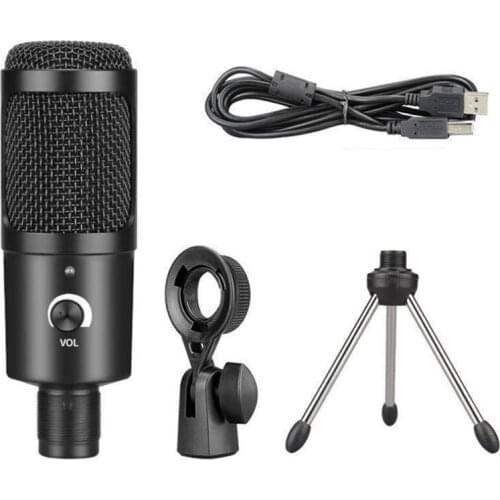 U8 192KHz/24Bit USB Condenser Dynamic Microphone Mic with Mini Tripod Stand for PC Laptop Games Recording Broadcast Live