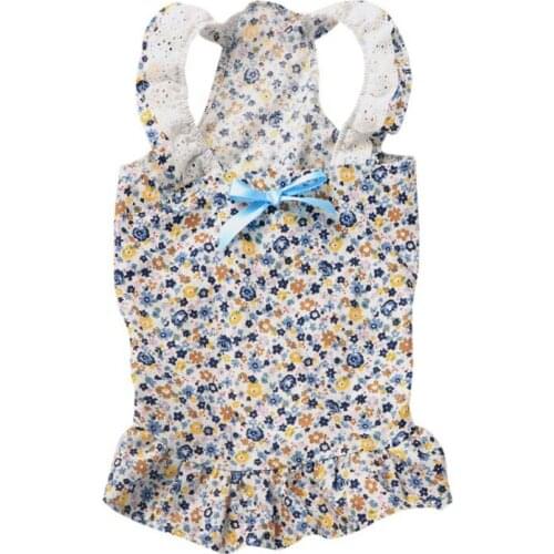 Summer Pet Clothes Floral Dress For Dogs Skirt Summer Princess Dog Wedding Dresses York Clothes Dogs Skirts Pet Dress