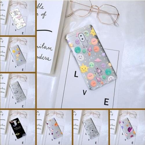 Cute SPace Star Astronaut Phone Case For Huawei Honor 6 5A 4X 5X 6X Soft Silicone Back Cover For Huawei Honor 4C 5C 6A 6C Pro