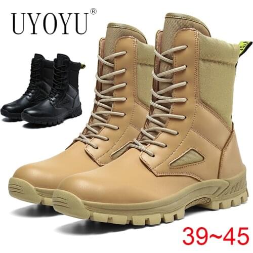 New Military Boots Men Special Force Tactical Desert Combat Snow Shoes Outdoor Male Tracking Mens Tactical Boot Work Shoes Men