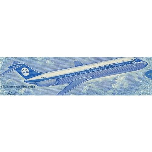 Netherlands Antilles 2.5 (2 1/2) Gulden p-21 1970 Real Original UNC Banknote