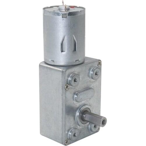 Gear Motor Low Speed for DIY Gearmotors JGY370 Worm Gearmotor 12V 6V 12V 24V 2RPM to 150RPM DC Worm Drive Reduction