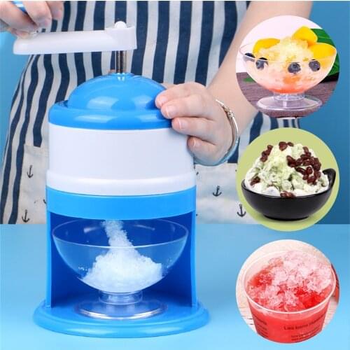 Manual Ice Crusher Portable DIY Shaved Ice Machine Handhold Household Ice Crusher Ice Shaver Maker Slush Machines Ice Blender