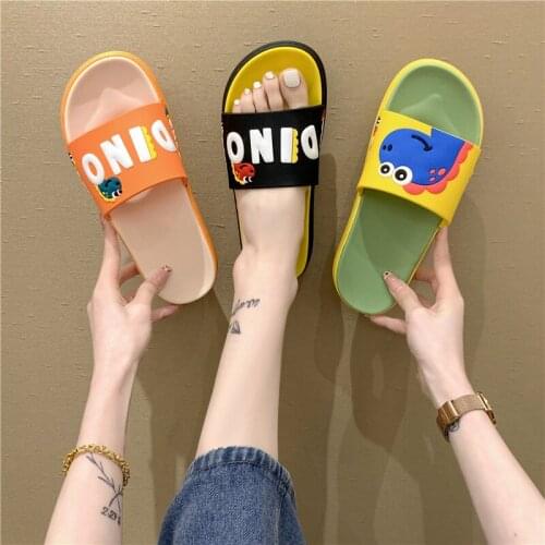 2021 Summer New Slippers Ladies Home Indoor Cartoon Cute Non-slip Bathroom Sandals Outdoor Breathable Beach Shoes