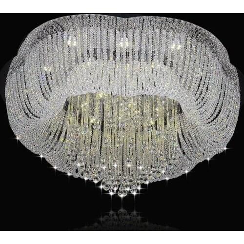 Modern style simple art flower-shaped LED ceiling lamp romantic crystal bedroom living room lighting hotel engineering lighting