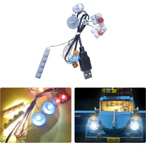 LED Light Kit USB Powered Cool Lightening Light For 10252 Volkswagen Beetle LED Lightening Kit Building Block Model Luminous Kit