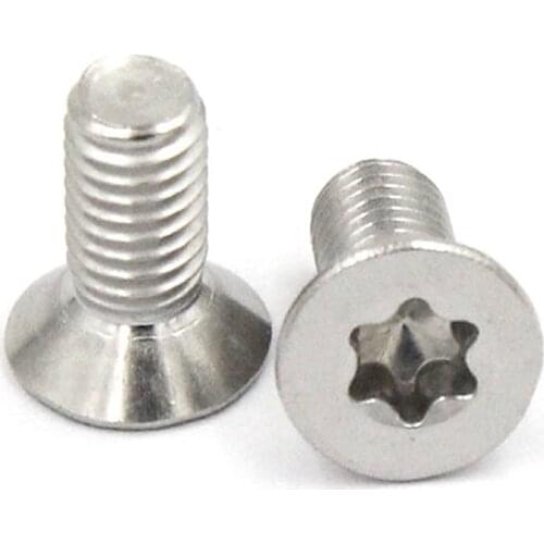 50 pc/lot) SUS304 M2,M2.5,M3,M4 stainless steel flat head torx machine security screw
